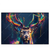 Led Wandbild Hirsch Im Leuchtenden Farbmix Querformat Produktvorschau Frontal