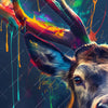 Led Wandbild Hirsch Im Leuchtenden Farbmix Querformat Zoom