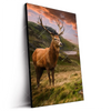 Led Wandbild Hirsch In Gebirgslandschaft Hochformat Produktvorschau Seitlich