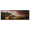 Led Wandbild Hirsch In Gebirgslandschaft Panorama Produktvorschau Frontal