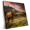 Led Wandbild Hirsch In Gebirgslandschaft Quadrat Produktvorschau Seitlich