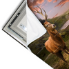 Led Wandbild Hirsch In Gebirgslandschaft Querformat Materialvorschau