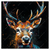 Led Wandbild Hirsch Kopf Quadrat Produktvorschau Frontal
