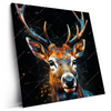 Led Wandbild Hirsch Kopf Quadrat Produktvorschau Seitlich
