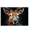 Led Wandbild Hirsch Kopf Querformat Produktvorschau Frontal