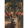 Led Wandbild Hirsch Mit Floralem Geweih Hochformat Motivvorschau