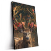 Led Wandbild Hirsch Mit Floralem Geweih Hochformat Produktvorschau Seitlich