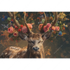Led Wandbild Hirsch Mit Floralem Geweih Querformat Motivvorschau