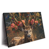Led Wandbild Hirsch Mit Floralem Geweih Querformat Produktvorschau Seitlich