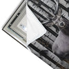 Led Wandbild Hirschportraet Vor Birken Quadrat Materialvorschau
