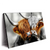Led Wandbild Hochlandrinder Harmonie Der Natur Querformat Produktvorschau Seitlich