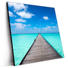 Led Wandbild Hoelzernes Pier Quadrat Produktvorschau Seitlich