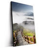 Led Wandbild Holztreppe Auf Berg Mit Wolken Hochformat Produktvorschau Seitlich