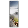 Led Wandbild Holztreppe Auf Berg Mit Wolken Schmal Produktvorschau Frontal