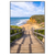 Led Wandbild Holztreppe Zum Einsamen Strand Hochformat Produktvorschau Frontal