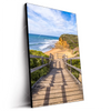 Led Wandbild Holztreppe Zum Einsamen Strand Hochformat Produktvorschau Seitlich