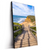Led Wandbild Holztreppe Zum Einsamen Strand Hochformat Produktvorschau Seitlich
