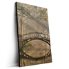 Led Wandbild Idyllischer Wald Mit Bruecke Hochformat Produktvorschau Seitlich