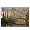 Led Wandbild Idyllischer Wald Mit Bruecke Querformat Produktvorschau Frontal