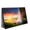 Led Wandbild Islaendischer Wasserfall Querformat Produktvorschau Seitlich