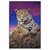 Led Wandbild Jaguar Auf Felsen Hochformat Produktvorschau Frontal