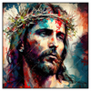 Led Wandbild Jesus Christus Mit Dornenkrone Quadrat Produktvorschau Frontal