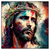 Led Wandbild Jesus Christus Mit Dornenkrone Quadrat Produktvorschau Frontal