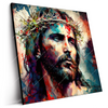 Led Wandbild Jesus Christus Mit Dornenkrone Quadrat Produktvorschau Seitlich