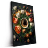 Led Wandbild Kaffee Inmitten Wunderschoener Blumen Hochformat Produktvorschau Seitlich