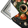 Led Wandbild Kaffee Inmitten Wunderschoener Blumen Quadrat Materialvorschau
