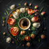 Led Wandbild Kaffee Inmitten Wunderschoener Blumen Quadrat Motivvorschau