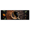Led Wandbild Kaffee Mit Blattdekoration Panorama Produktvorschau Frontal