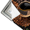 Led Wandbild Kaffee Mit Blattdekoration Quadrat Materialvorschau