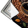 Led Wandbild Kaffee Mit Blattdekoration Querformat Materialvorschau