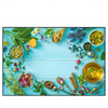 Led Wandbild Kraeuter Auf Blauem Holztisch Querformat Produktvorschau Frontal