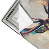 Led Wandbild Kreativer Hirsch Mit Farbspritzern Hochformat Materialvorschau