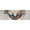 Led Wandbild Kreativer Hirsch Mit Farbspritzern Panorama Motivvorschau