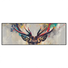 Led Wandbild Kreativer Hirsch Mit Farbspritzern Panorama Produktvorschau Frontal