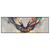 Led Wandbild Kreativer Hirsch Mit Farbspritzern Panorama Produktvorschau Frontal