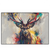 Led Wandbild Kreativer Hirsch Mit Farbspritzern Querformat Produktvorschau Frontal