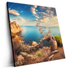 Led Wandbild Kuestenlandschaft Mit Altem Baum Quadrat Produktvorschau Seitlich