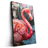 Led Wandbild Kunstvoller Flamingo Hochformat Produktvorschau Seitlich