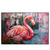 Led Wandbild Kunstvoller Flamingo Querformat Produktvorschau Frontal
