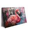 Led Wandbild Kunstvoller Flamingo Querformat Produktvorschau Seitlich