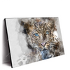 Led Wandbild Leopard Aquarell Querformat Produktvorschau Seitlich