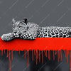 Led Wandbild Leopard Eleganz Trifft Abstraktion Quadrat Motivvorschau