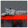 Led Wandbild Leopard Eleganz Trifft Abstraktion Quadrat Produktvorschau Frontal