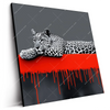 Led Wandbild Leopard Eleganz Trifft Abstraktion Quadrat Produktvorschau Seitlich