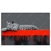 Led Wandbild Leopard Eleganz Trifft Abstraktion Querformat Produktvorschau Frontal