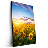 Led Wandbild Leuchtend Gelbe Sonnenblumen Am Abend Hochformat Produktvorschau Seitlich